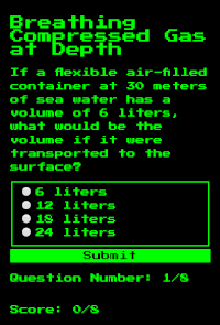 screenshot from quiz app